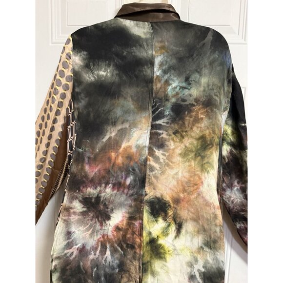 Alembika Supernova Dress Tie-dye Retro Mixed-Print SZ 4 Glam Artsy - Picture 10 of 13